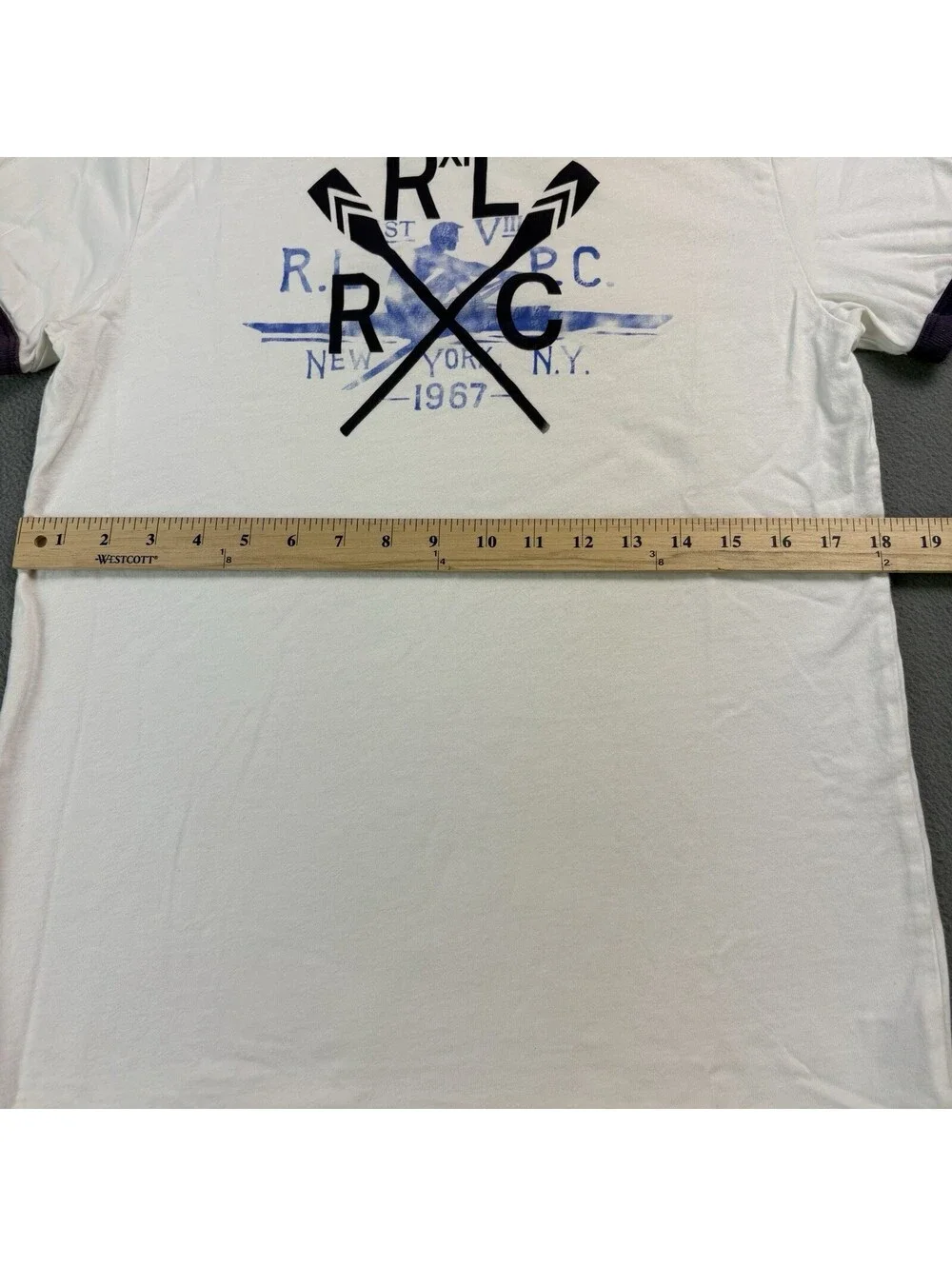 Vintage Polo Ralph Lauren RL Ringer T Shirt Youth Size Large (Fits Adult Small)